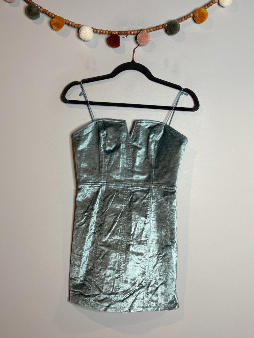 Free People light blue velvet mini dress